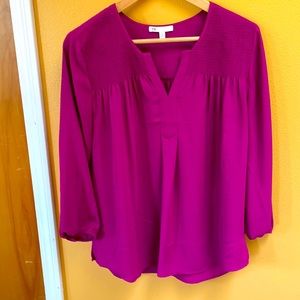 Fuchsia DR2 Smocked Top